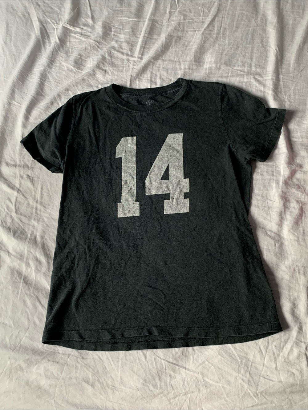 Brandy Melville Black Short Sleeve Number Tee